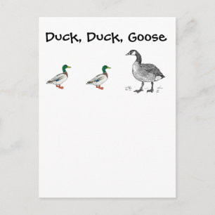 Duck Duck Duck Gänse Cartoon, Kids Game Pub Postkarte