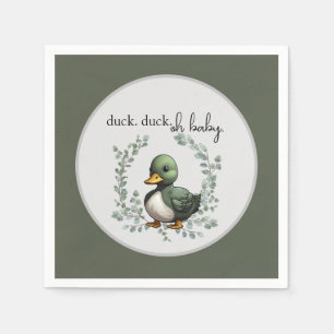 Duck Duck Oh Babydusche zum Thema Babydusche Serviette