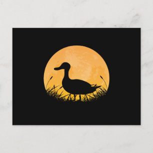 Duck Easy Halloween Outfit Mallard Dipper Moon Ankündigungspostkarte