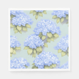 Duck Egg Blue Hydrangea Standard Luncheon Napkins Serviette