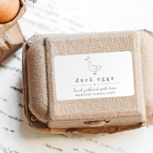 Duck Egg Carton Étiquette Personnalisez pour Farm,