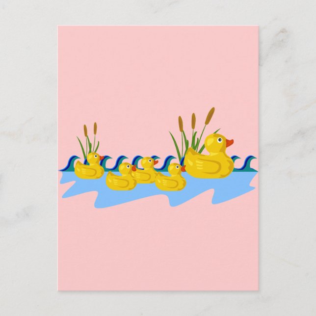 Duck-Familie Postkarte (Vorderseite)