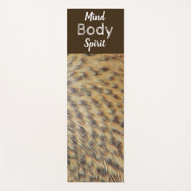 Duck Feather Foto Mind Body Spirit Animal Print Yogamatte (Vorderseite)