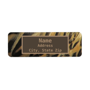 Duck Feather Muster Elegante Golden Brown Nature