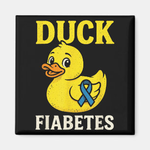 Duck Fiabetes - Funny Diabetes Awareness Duck Magnet