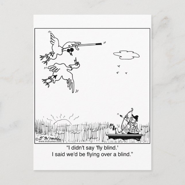 Duck Flying Blind Postkarte (Vorderseite)