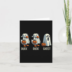 Duck Ghost Pun Trunk oder Leckerei Trick oder Tret Karte