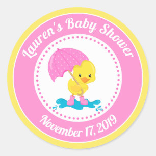 Duck Girl Baby Shooting Gastgeschenk Stickers