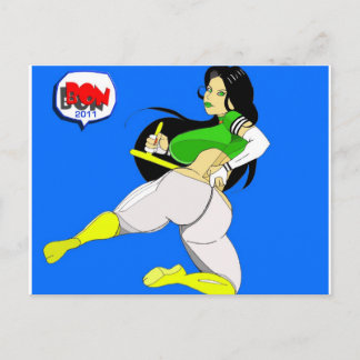 DUCK-GIRL-Off-Wache-Spitzenkarte Postkarte