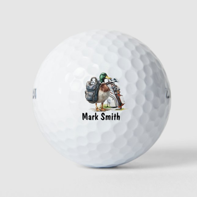 Duck Golfer Golfball (Vorderseite)
