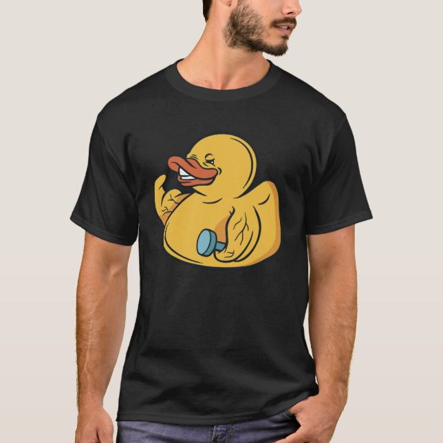 Duck Gym Workout Muscles T-Shirt (Vorderseite)