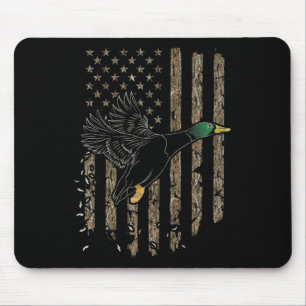 Duck Hunter American Flag Wasservögel Jagd Camouf Mousepad