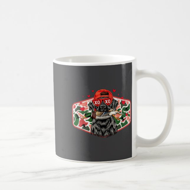 Duck Hunting Black Lab Camo Valentine's Day Xoxo H Kaffeetasse (Rechts)