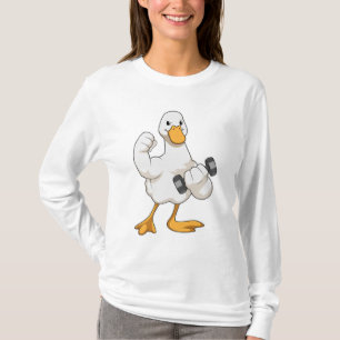 Duck in Bodybuilding mit Dumbell T-Shirt