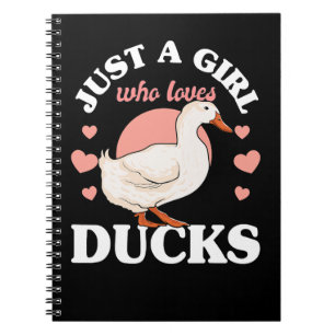 Duck Just a Girl Who Lieben Ducks Girls Damen Duck Notizblock