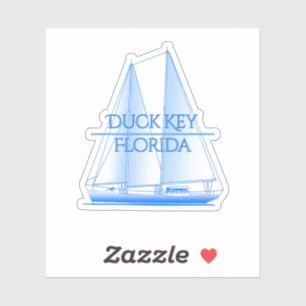 Duck Key Coastal Nautical Sailing Sailor Aufkleber