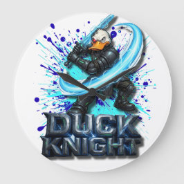 Duck Knight 3D Cyber-Entenkrieger-T-Shirt Große Wanduhr