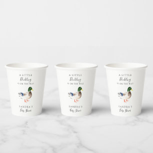 Duck Mallard Babydusche Kleines Duckling Einfach Pappbecher