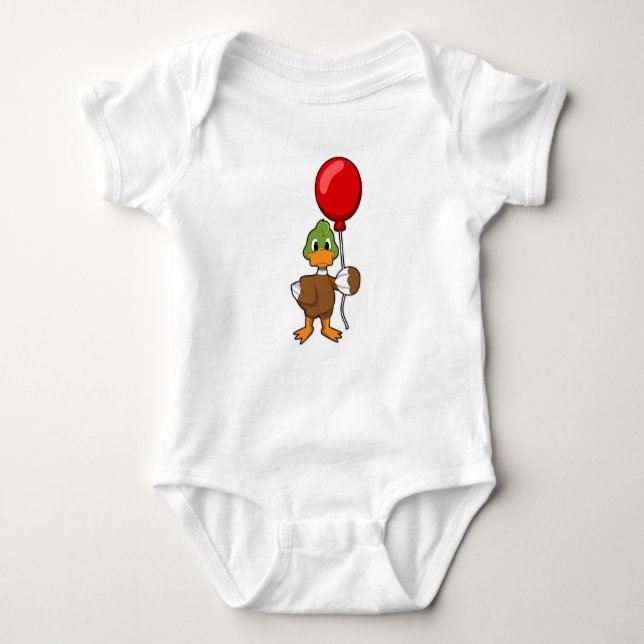 Duck mit Balloon Baby Strampler (Vorderseite)