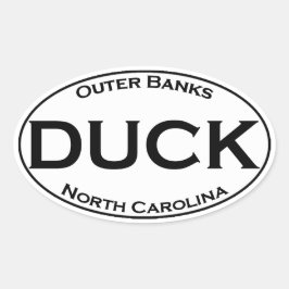 Duck North Carolina Oval Logo Ovaler Aufkleber