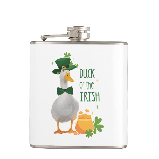 Duck o' the Irish St Patricks Day Flachmann (Vorderseite)