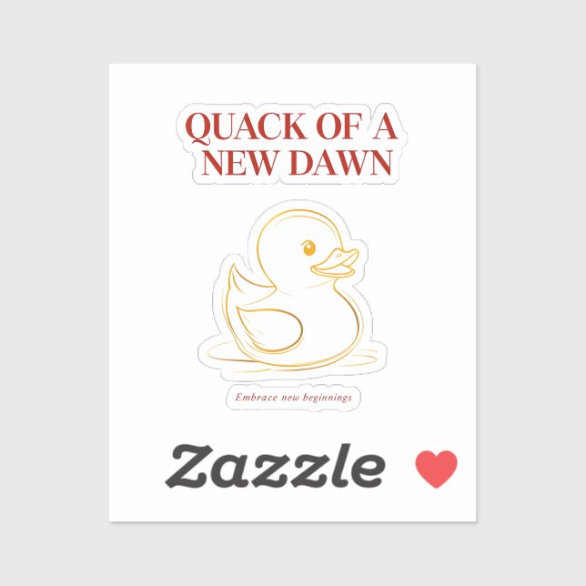 Duck of a New Dawn - Silhouette Sunrise Art Aufkleber (Blatt)