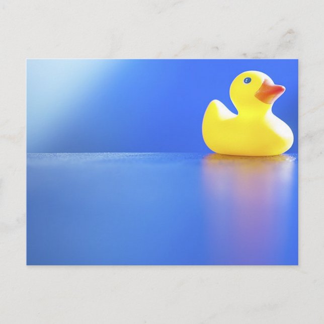 Duck on Blue Postkarte (Vorderseite)