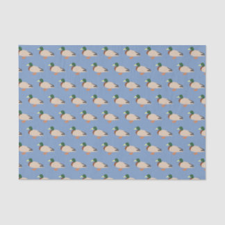 Duck Pattern auf blau Seidenpapier
