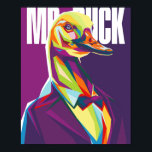 Duck Pop Art Poster<br><div class="desc">Duck Wpap Pop art</div>