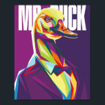 Duck Pop Art Poster<br><div class="desc">Duck Wpap Pop art</div>