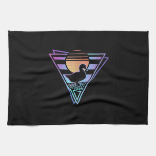 Duck Retro 80er EDM Synthwave Gift T - Shirt Geschirrtuch