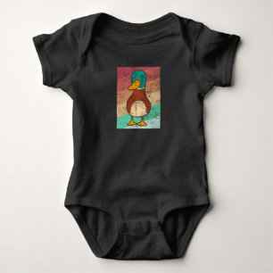 Duck Retro Baby Strampler