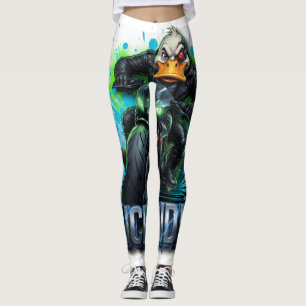 Duck Rider 3D Cyber Duck Motorrad T-Shirt Leggings