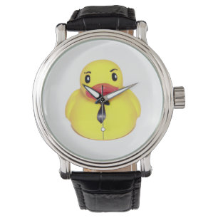 Duck, Rubber Duck mit Krawatte Armbanduhr