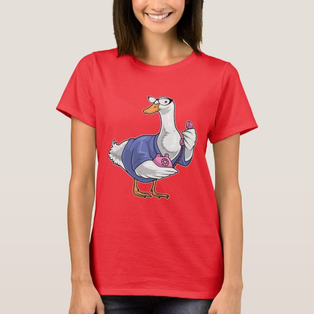 Duck Secretary Phone T-Shirt (Vorderseite)