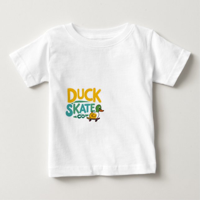 Duck Skate Co. Fun Skateboarding Duck T - Shirt (Vorderseite)