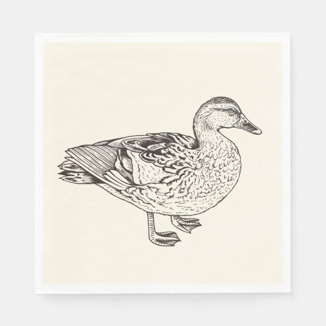 Duck Sketch Serviette (Vorderseite)