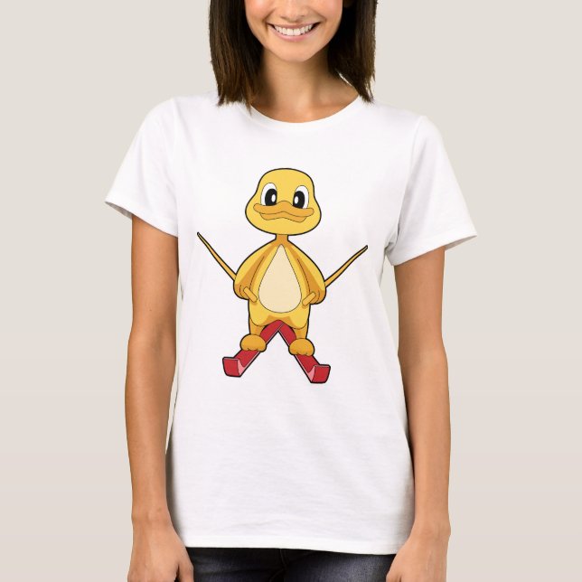 Duck Skier Ski Winter sports T-Shirt (Vorderseite)