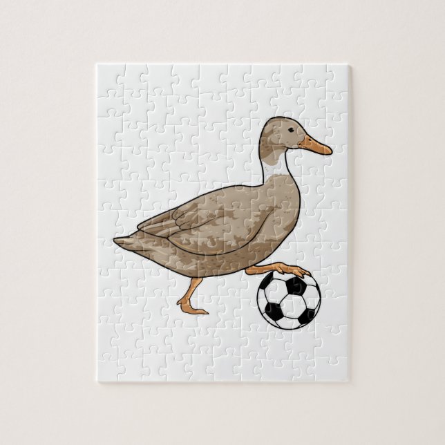 Duck Soccer Player Soccer (Vertikal)