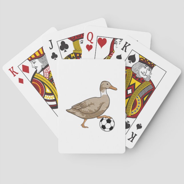 Duck Soccer Player Soccer Spielkarten (Rückseite)
