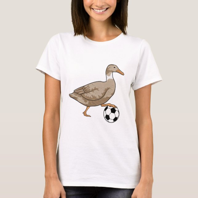 Duck Soccer Player Soccer T-Shirt (Vorderseite)