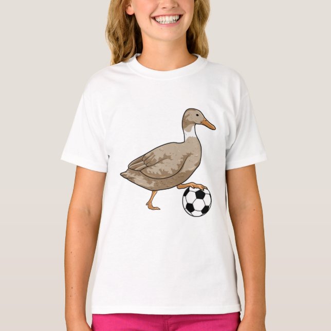 Duck Soccer Player Soccer T-Shirt (Vorderseite)