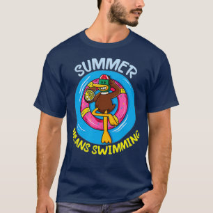 Duck Summer bedeutet, Niedliche Gummiente zu schwi T-Shirt