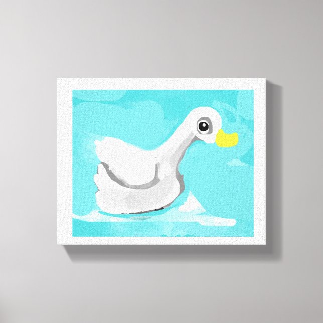 Duck Swimmer Leinwanddruck (Vorderseite)