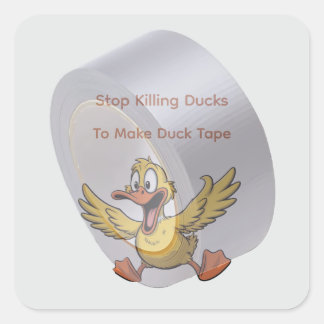 duck tape sarcasm quadratischer aufkleber