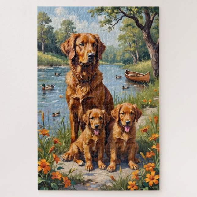 Duck Tolling Retriever Riverside Lily Kunst (Vertikal)