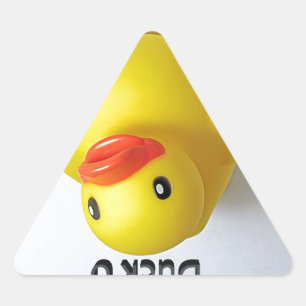 Duck U Dreieckiger Aufkleber
