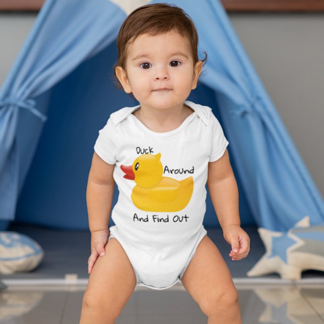 Duck um und erleben Sie die Latex Duck Funny Baby Strampler (Von Creator hochgeladen)