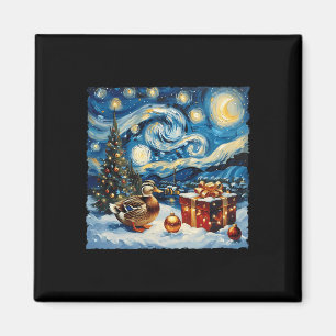 Duck Van Gogh Style Starry Night Weihnachtsfest Magnet