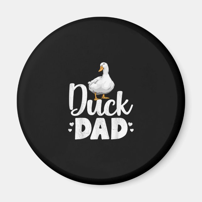 Duck Vater Funny Water Ducklings Bauer Geschenke Magnet (Vorne)